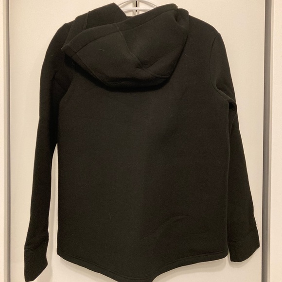 Black Womens Hoodie with Pink and White Zippers - Picture 2 of 3